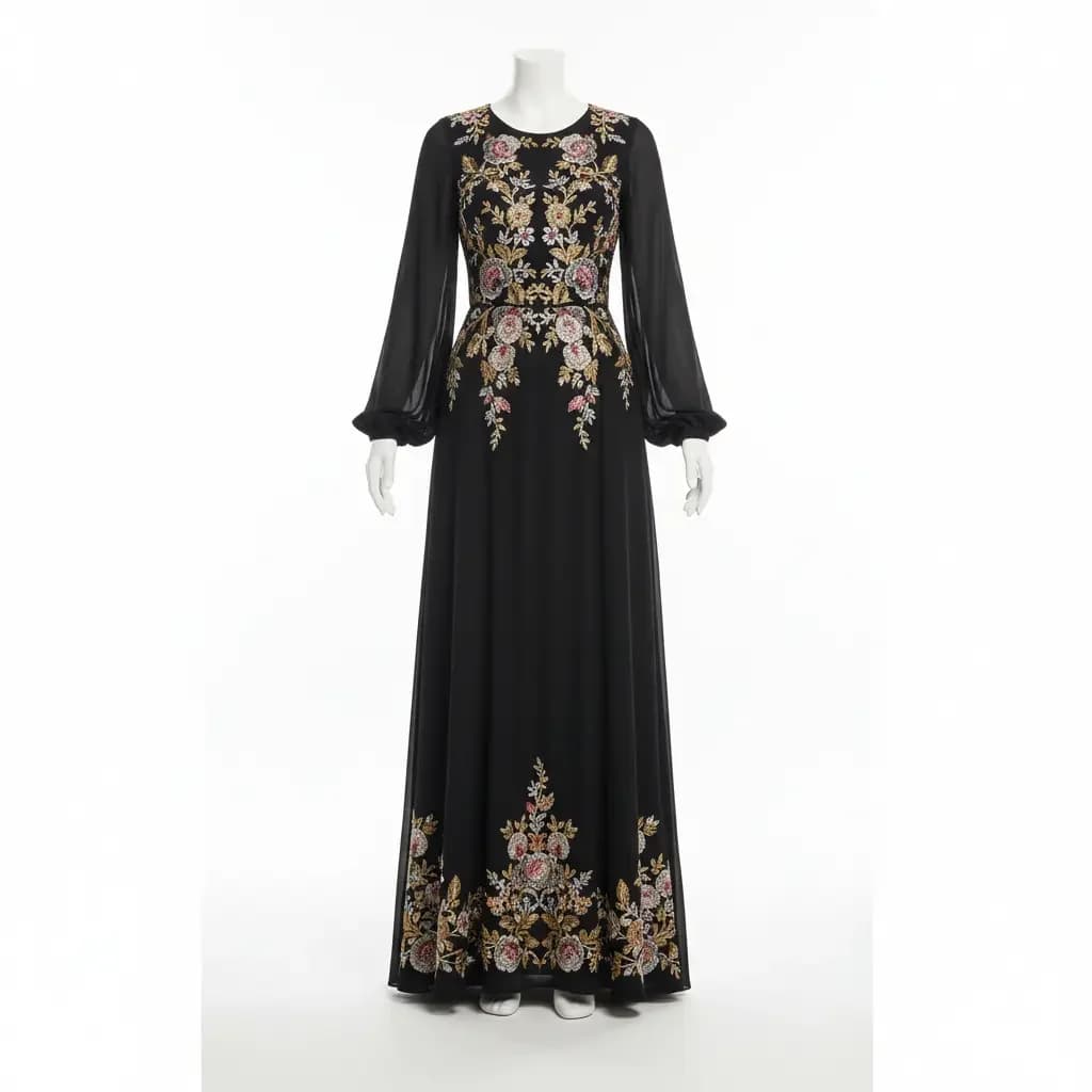Embroidered Maxi Dress