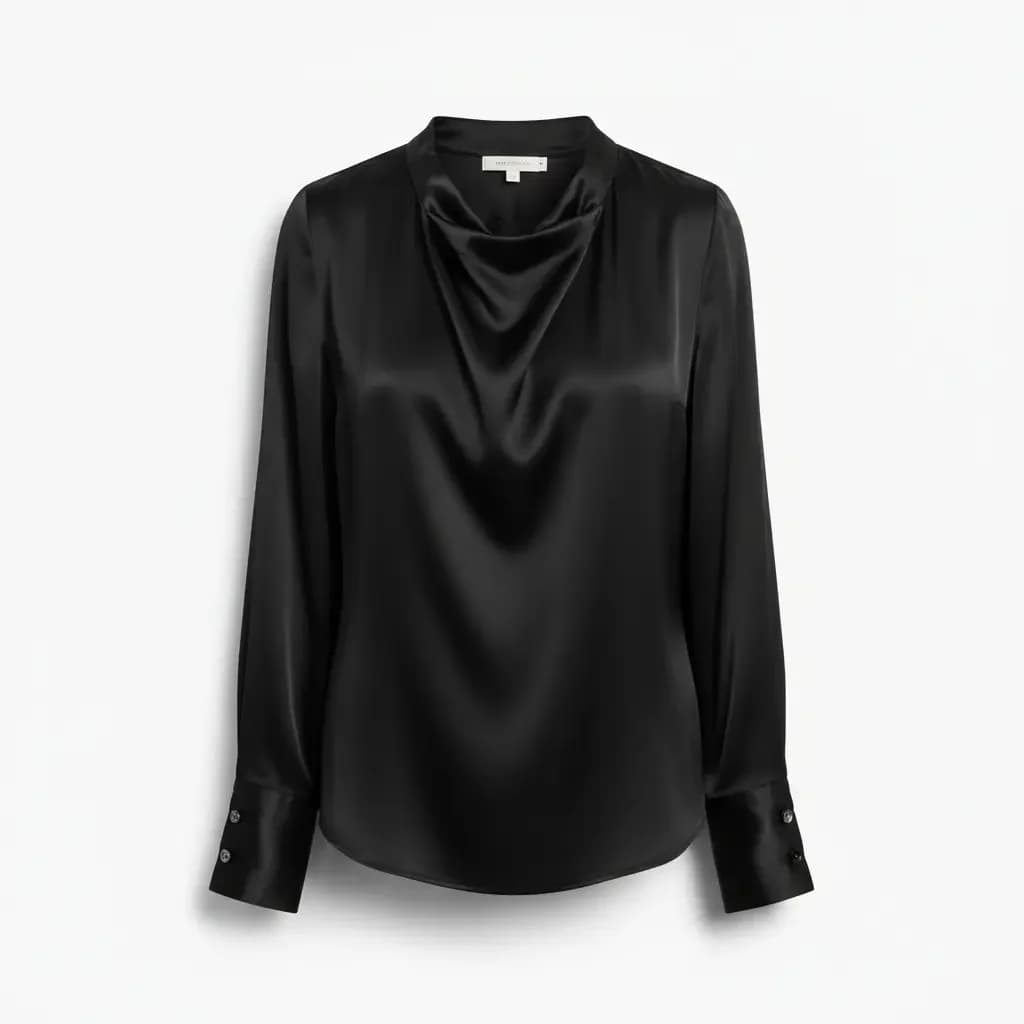 Midnight Silk Blouse