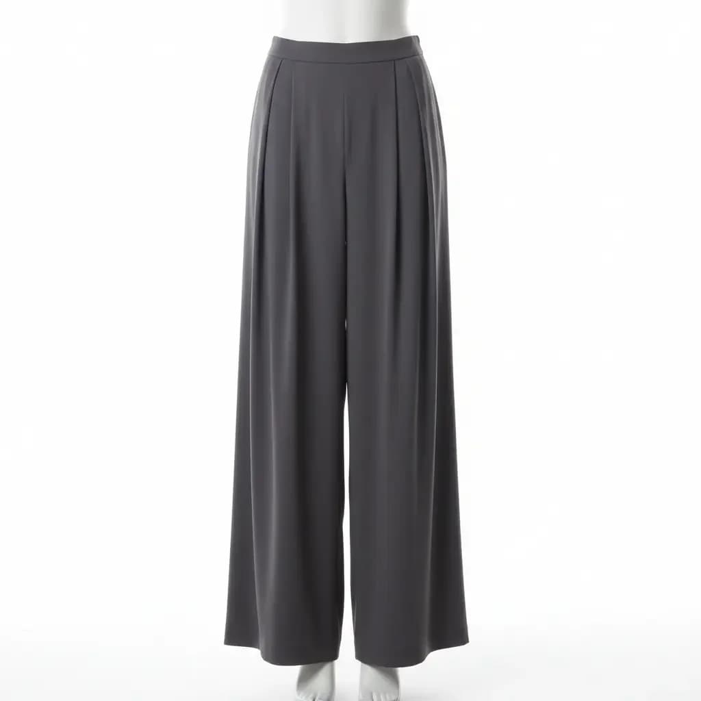 Pleated Wide-Leg Pants